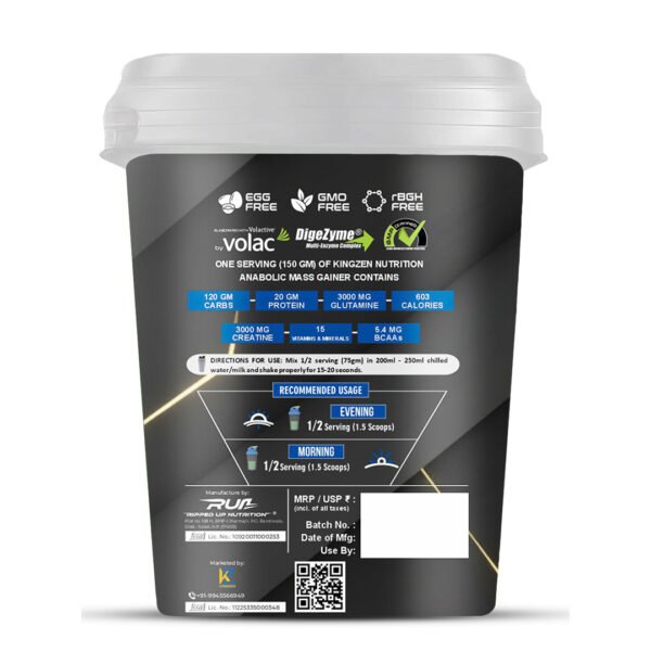 5kg Right Anabolic Mass Gainer | Gain Weight, Build Muscles
